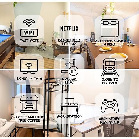 ライプツィヒPool Table Heaven, Workstation, 4K Tv, Netflixアパートメント エクステリア 写真